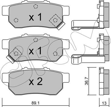 Cifam 822-176-1 - Kit pastiglie freno, Freno a disco autozon.pro