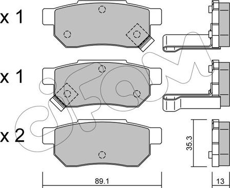 Cifam 822-170-1 - Kit pastiglie freno, Freno a disco autozon.pro