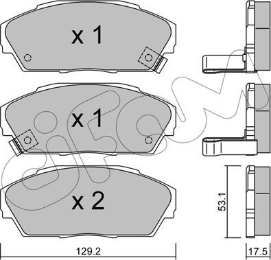 Cifam 822-171-0 - Kit pastiglie freno, Freno a disco autozon.pro