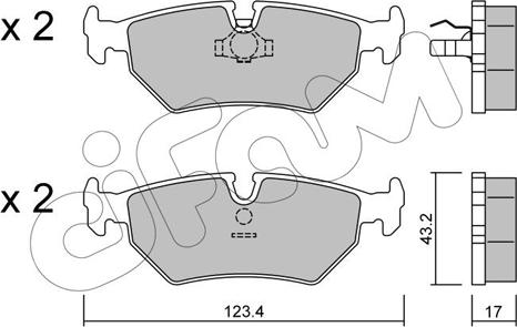 Cifam 822-178-0 - Kit pastiglie freno, Freno a disco autozon.pro