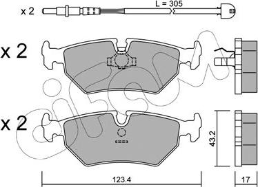 Cifam 822-178-1K - Kit pastiglie freno, Freno a disco autozon.pro