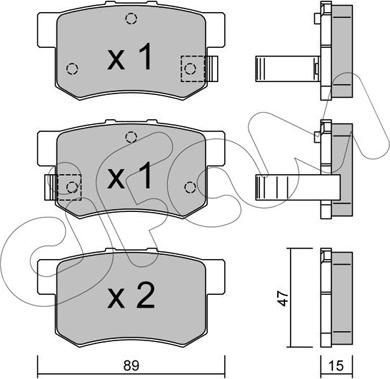 Cifam 822-173-0 - Kit pastiglie freno, Freno a disco autozon.pro