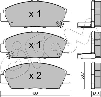 Cifam 822-172-0 - Kit pastiglie freno, Freno a disco autozon.pro