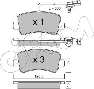 Cifam 822-899-0 - Kit pastiglie freno, Freno a disco autozon.pro