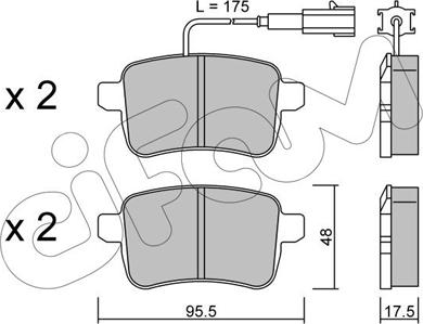 Cifam 822-895-0 - Kit pastiglie freno, Freno a disco autozon.pro