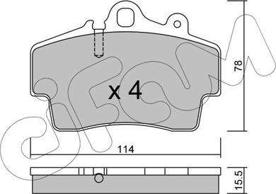 Cifam 822-891-0 - Kit pastiglie freno, Freno a disco autozon.pro