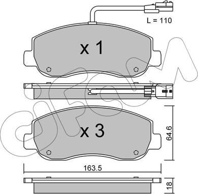 Cifam 822-898-0 - Kit pastiglie freno, Freno a disco autozon.pro