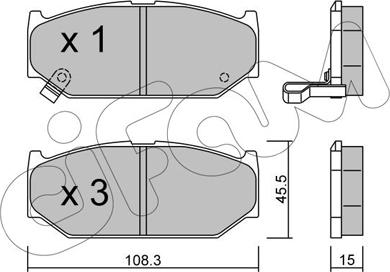 Cifam 822-897-0 - Kit pastiglie freno, Freno a disco autozon.pro