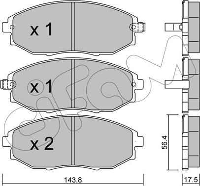 Cifam 822-845-0 - Kit pastiglie freno, Freno a disco autozon.pro