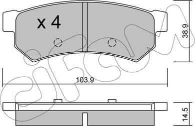 Cifam 822-846-0 - Kit pastiglie freno, Freno a disco autozon.pro