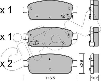 Cifam 822-840-0 - Kit pastiglie freno, Freno a disco autozon.pro