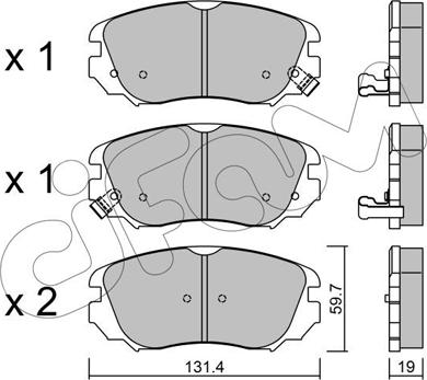 Cifam 822-841-0 - Kit pastiglie freno, Freno a disco autozon.pro