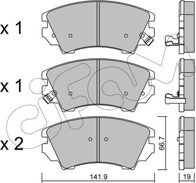 Cifam 822-842-0 - Kit pastiglie freno, Freno a disco autozon.pro