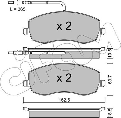 Cifam 822-847-0 - Kit pastiglie freno, Freno a disco autozon.pro