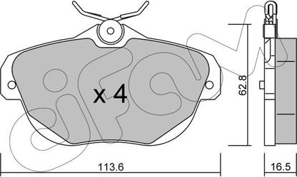 Cifam 822-856-0 - Kit pastiglie freno, Freno a disco autozon.pro