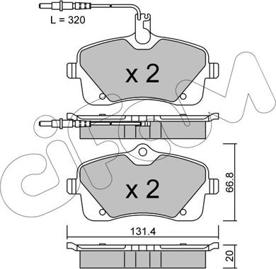 Cifam 822-853-0 - Kit pastiglie freno, Freno a disco autozon.pro