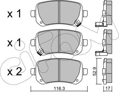 Cifam 822-864-0 - Kit pastiglie freno, Freno a disco autozon.pro