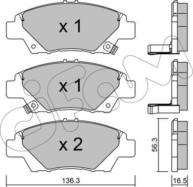 Cifam 822-865-0 - Kit pastiglie freno, Freno a disco autozon.pro