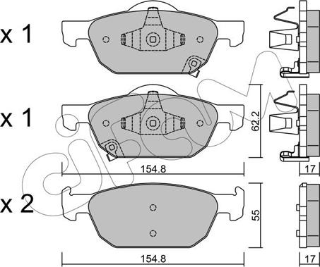 Cifam 822-866-0 - Kit pastiglie freno, Freno a disco autozon.pro