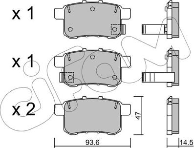 Cifam 822-868-0 - Kit pastiglie freno, Freno a disco autozon.pro