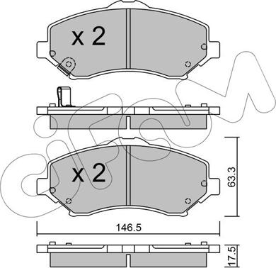 Cifam 822-862-0 - Kit pastiglie freno, Freno a disco autozon.pro