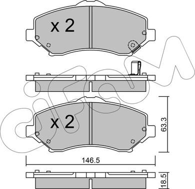 Cifam 822-862-1 - Kit pastiglie freno, Freno a disco autozon.pro