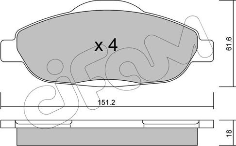 Cifam 822-804-0 - Kit pastiglie freno, Freno a disco autozon.pro