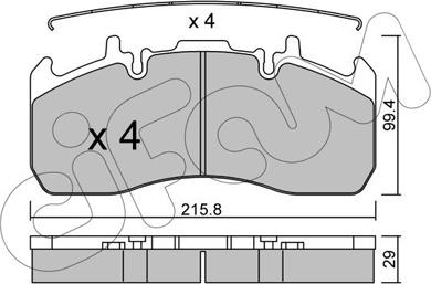 Cifam 822-808-0 - Kit pastiglie freno, Freno a disco autozon.pro