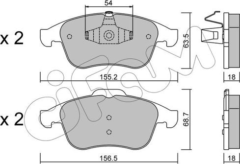 Cifam 822-803-0 - Kit pastiglie freno, Freno a disco autozon.pro