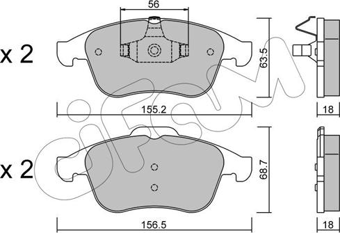 Cifam 822-803-1 - Kit pastiglie freno, Freno a disco autozon.pro