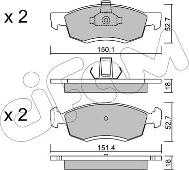 Cifam 822-802-0 - Kit pastiglie freno, Freno a disco autozon.pro