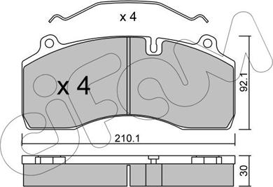 Cifam 822-807-0 - Kit pastiglie freno, Freno a disco autozon.pro