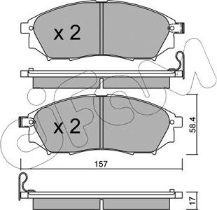 Cifam 822-819-0 - Kit pastiglie freno, Freno a disco autozon.pro