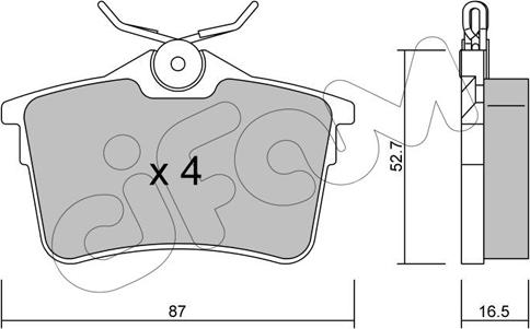 Cifam 822-816-0 - Kit pastiglie freno, Freno a disco autozon.pro