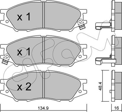 Cifam 822-810-0 - Kit pastiglie freno, Freno a disco autozon.pro