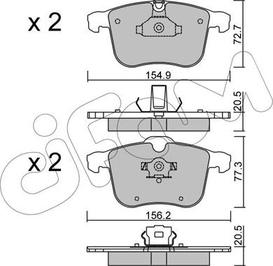 Cifam 822-813-0 - Kit pastiglie freno, Freno a disco autozon.pro