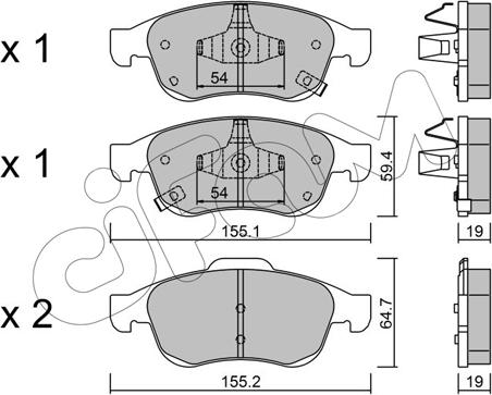 Cifam 822-817-2 - Kit pastiglie freno, Freno a disco autozon.pro