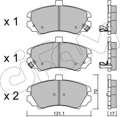 Cifam 822-884-0 - Kit pastiglie freno, Freno a disco autozon.pro