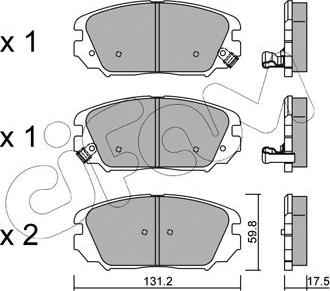 Cifam 822-885-0 - Kit pastiglie freno, Freno a disco autozon.pro