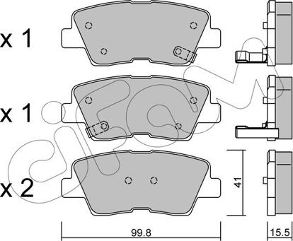 Cifam 822-886-0 - Kit pastiglie freno, Freno a disco autozon.pro