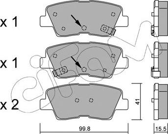 Cifam 822-886-1 - Kit pastiglie freno, Freno a disco autozon.pro