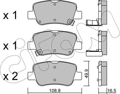 Cifam 822-881-0 - Kit pastiglie freno, Freno a disco autozon.pro