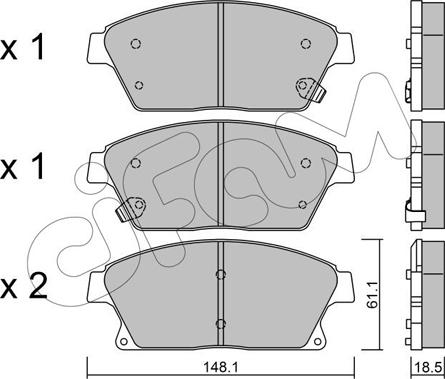 Cifam 822-839-0 - Kit pastiglie freno, Freno a disco autozon.pro