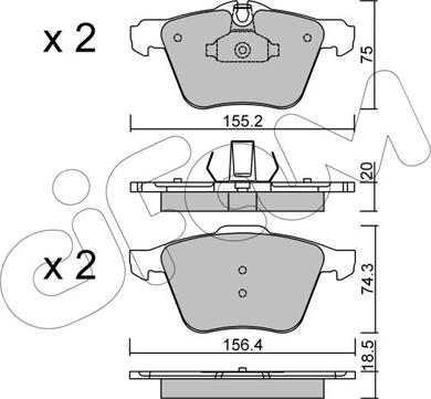 Cifam 822-835-0 - Kit pastiglie freno, Freno a disco autozon.pro