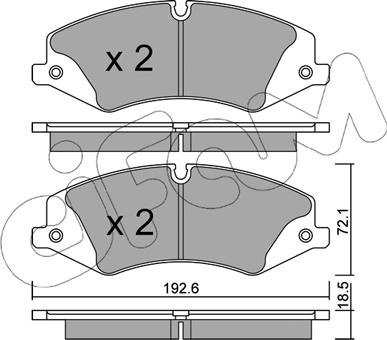 Cifam 822-836-0 - Kit pastiglie freno, Freno a disco autozon.pro