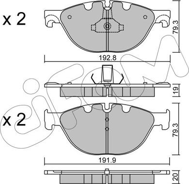 Cifam 822-830-0 - Kit pastiglie freno, Freno a disco autozon.pro