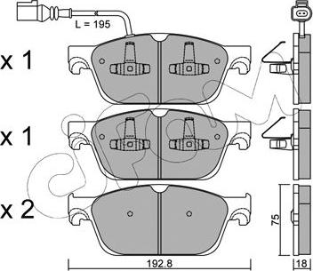 Cifam 822-831-0 - Kit pastiglie freno, Freno a disco autozon.pro