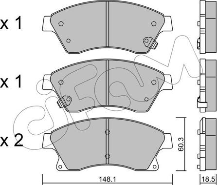 Cifam 822-838-0 - Kit pastiglie freno, Freno a disco autozon.pro