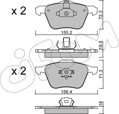 Cifam 822-833-0 - Kit pastiglie freno, Freno a disco autozon.pro