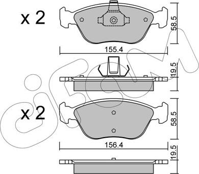 Cifam 822-832-0 - Kit pastiglie freno, Freno a disco autozon.pro